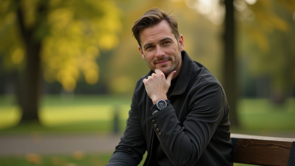 Persona che riflette seduta su una panchina in un parco tranquillo