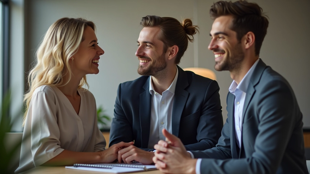 Gruppo di persone che lavorano insieme con fiducia e collaborazione, mostrando abilità sociali positive